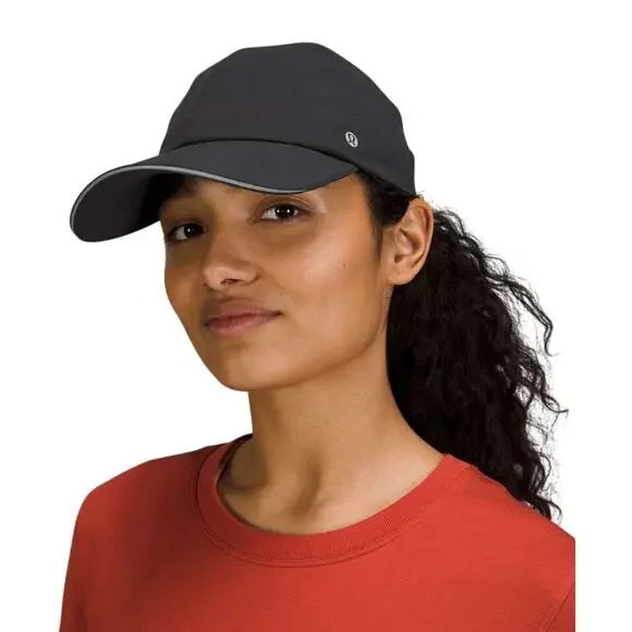 Lululemon Fast and Free Running Hat Black One Size Lightweight Lulu Cap - Picture 1 of 10